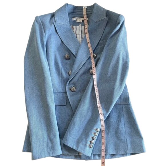Veronica Beard Denim Chambray Blue Dickey Miller Jacket 4 - Picture 14 of 16